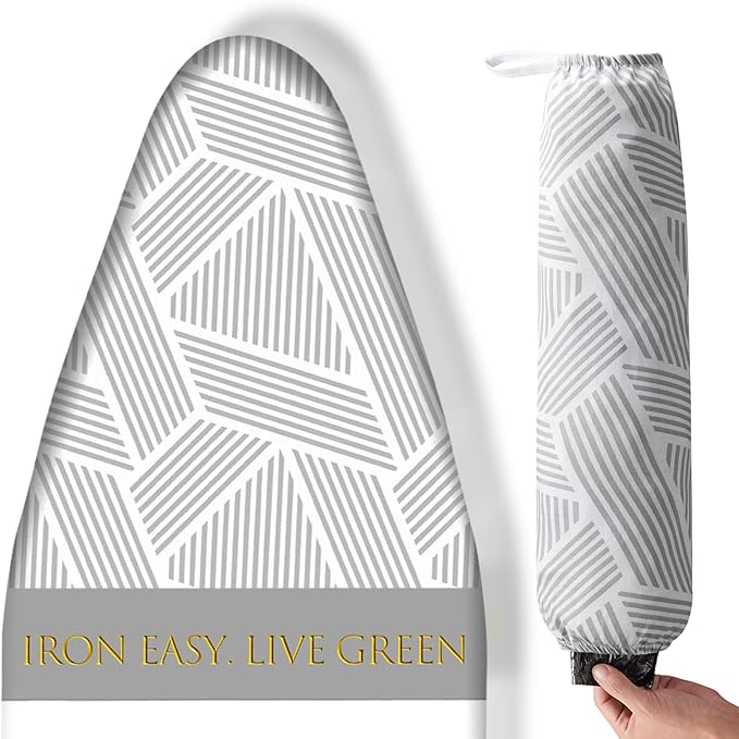 BNDX Eco-Friendly Ironing Board Cover and Pad 18" x 49" – Heat-Resistant, Stain-Proof, Ideal for Home Use, Hotels, College Students – Urban Geometry