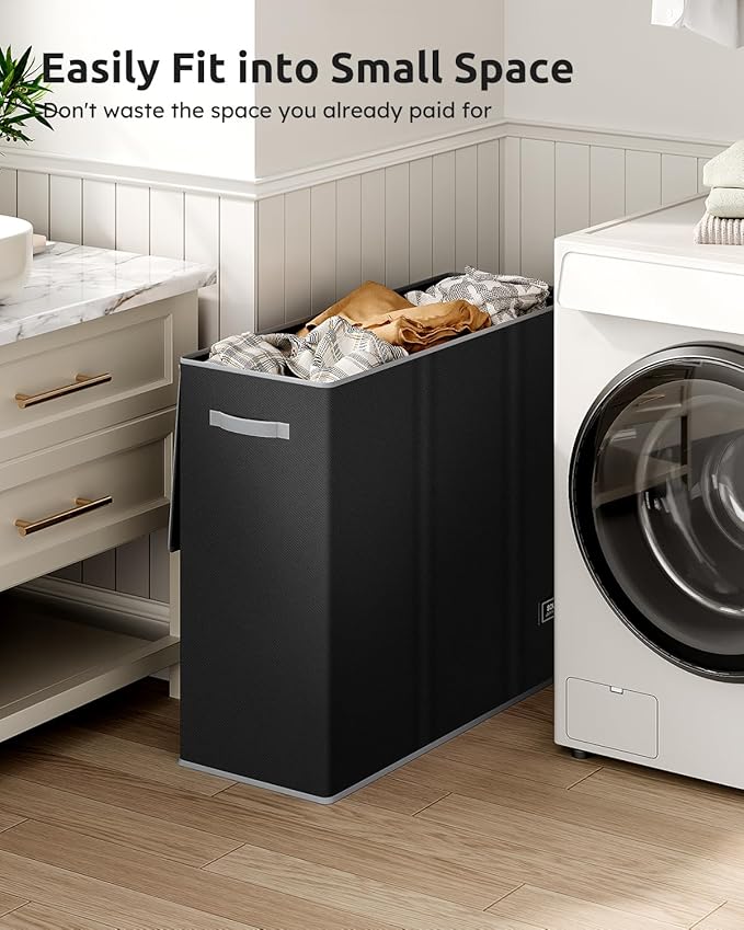 SOLEDI 160L Laundry Hamper 3 Section, Extra Large Laundry Hamper with Lid, Dirty Clothes Hamper with Sturdy Handle, Large Laundry Basket Organizer for Laundry Room, Bedroom, Hampers for Laundry