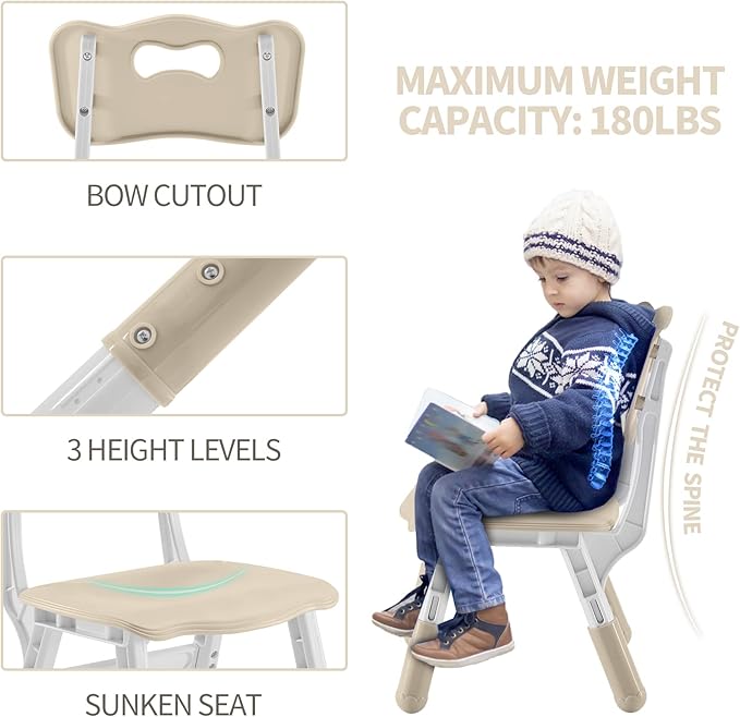 Toddler Table and Chairs Set for 4, 47.2''L x 23.6''W Kids Study Table and Chair Set, Height-Adjustable, Graffiti Desktop, Children Activity Table for Daycare, Classroom, Home