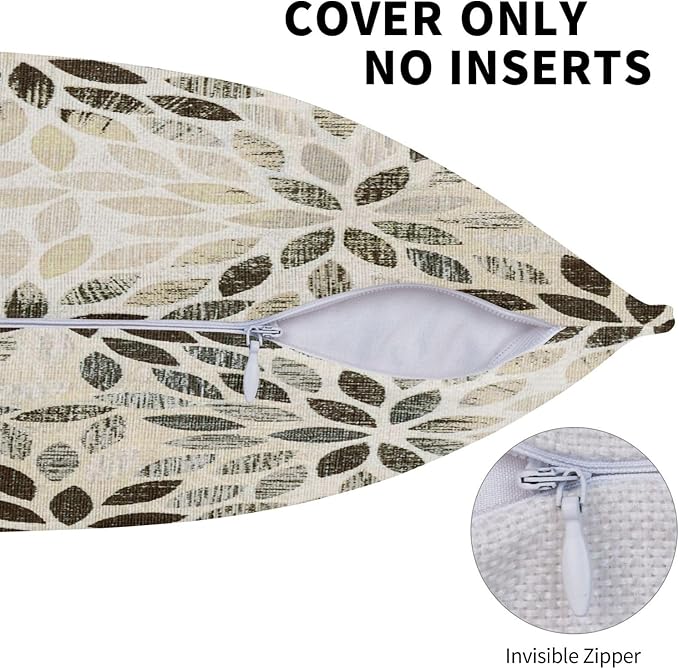 Black Grey Pillow Covers 16x16 Inch Set of 2 Summer Rust Geometric Flower Outdoor Decorative Throw Pillows Farmhouse Dahlia Pillow Case Linen Square Cushion Cover for Home Sofa Bedroom
