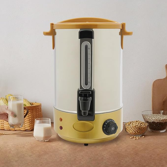 Electric Hot Water Dispenser 90 Cups Commercial Coffee Percolator & Beverage Dispenser w/Temperature Control, Stainless Steel Coffee Urn for Coffee & Tea