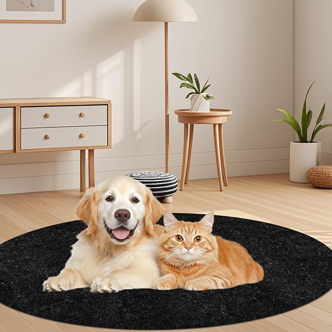 Outdoor Playhouse Mat - 53'' x 53'' Portable Outdoor Play House Activity Rug with Non Slip Backing Felt Outside Game House Play Mat Playhouse Pad Rug for Outside Home Floor