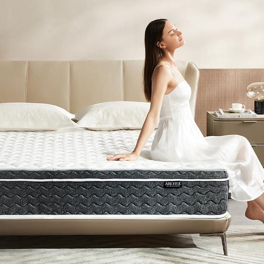 Queen Mattress 14 Inch Queen Size Mattresses - Memory Foam & Individually Pocket Coils Springs | Pressure Relief | Motion Isolation, Edge Support | CertiPUR-US Certified | Medium Firm