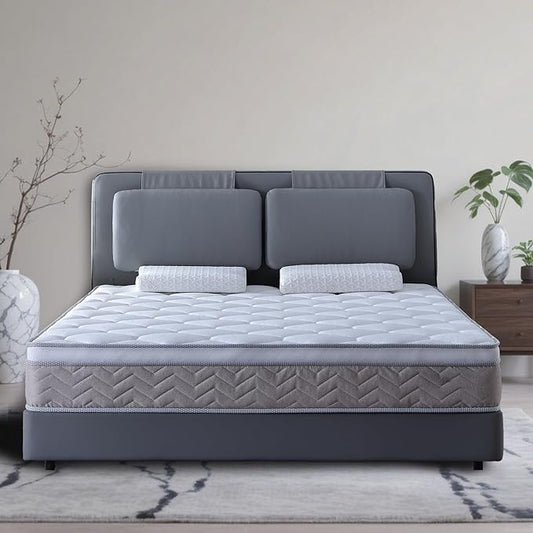 12 Inch Full Mattress Hybrid Innerspring and Plush Memory Mattress in a Box,Medium Soft Feel,Motion Isolation & Pressure Relief,Cooling Bed Mattress for Bed Frames,CertiPUR-US Certified (Full)