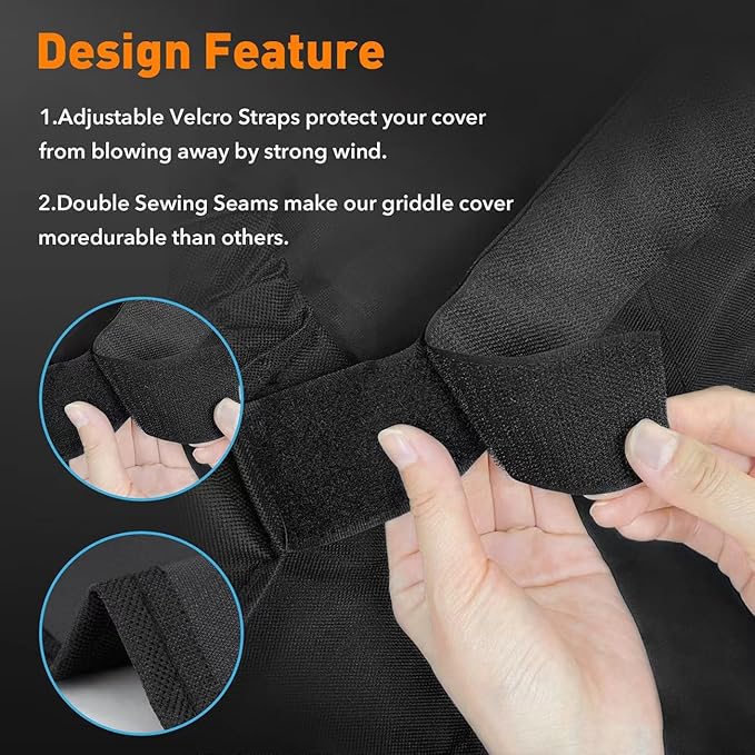 Outdoor Heavy Duty Waterproof Grill Cover Compatible with BAC380 BAC504 Traeger Pro 34 & 780 Series Wood Pellet Grill and Smoker, Texas and More, Full Length Barbecue Grill Cover, Black