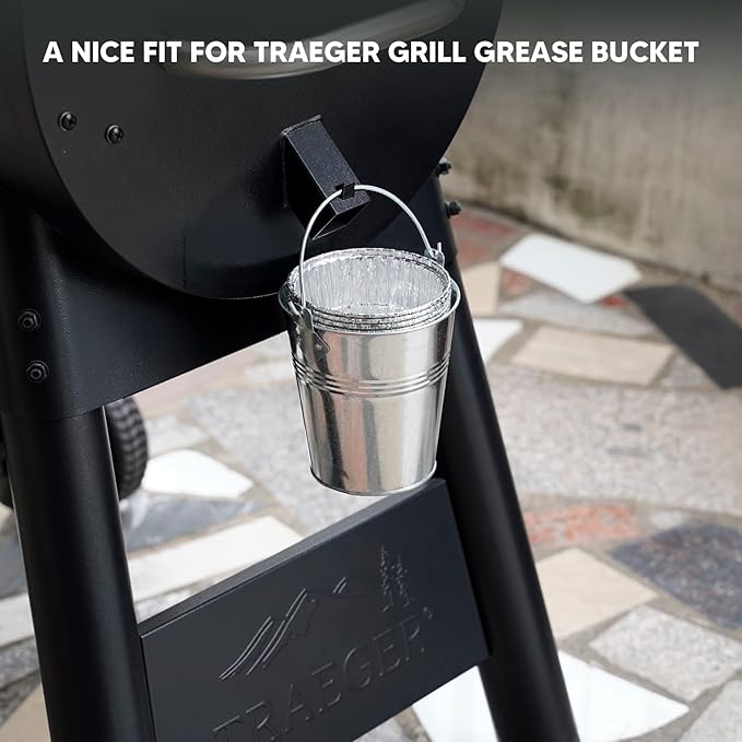 Stanbroil 15-Pack BAC407 Grease Bucket Liner for Traeger Pro Series 22/34, 575/780 Series, Ironwood 650/885, Grill Accessories for Traeger Bucket, 4.9" x 4.5"