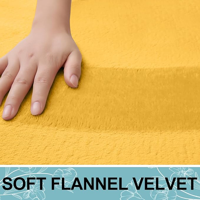 Smiry Memory Foam Bath Mat 36x24, Extra Soft and Absorbent Bathroom Mats, Non Slip Washable Carpet for Floor, Shower and Tub, Yellow