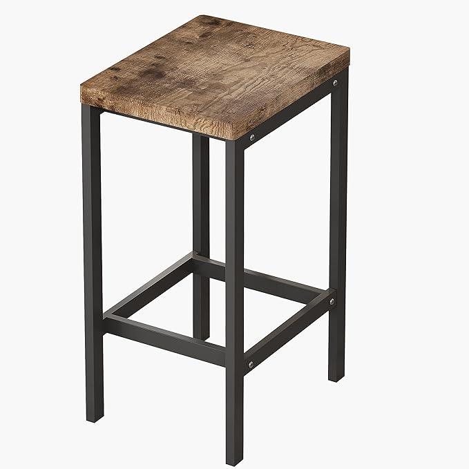 Harper & Bright Designs 4-Piece Dining Table Set, 60.2" L Solid Wood Dining Table with 3 Stools and Metal Frame for Kitchen Dining Room, Natural