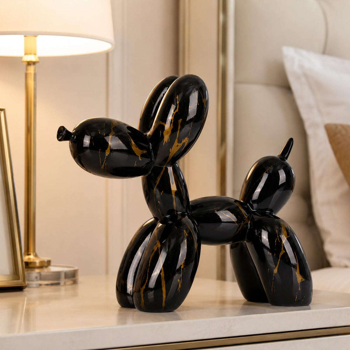 XIAOMAGG Creative Balloon Dog Sculpture Modern Home Decoration Trendy Animal Art Ornaments Collection Figurine Bedroom Living Room Office Desktop Resin Decors