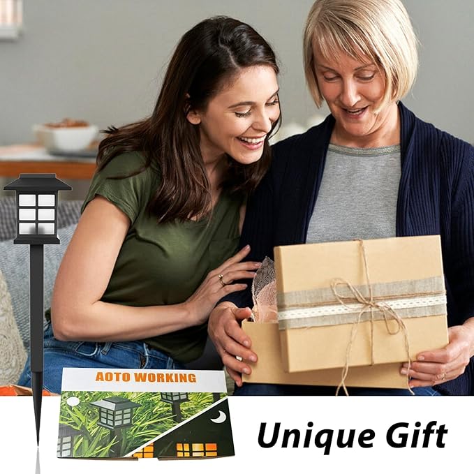 Solar Outdoor Lights,8 Pack LED Light Outdoor Waterproof, Solar Walkway Lights Maintain 8 Hours of Lighting for Your Garden, Landscape, Path, Yard, Patio, Driveway