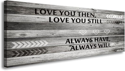 A71874 Canvas Wall Art Love You Still Large Wall Art (Ready to Hang) for Master Bedroom Wall Decor (28inchx56inch)