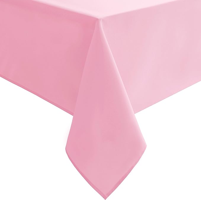 Hiasan Pink Tablecloth Rectangle - Waterproof & Spillproof and Washable Oblong Table Cloth for Dining/Party, 54 x 80 Inch