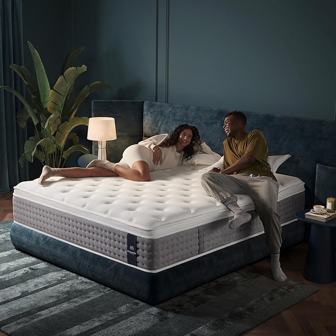 King Size Mattress 14 Inch, Medium Firm Hybrid with Memory Foam& Individually Wrapped Pocket Coils for Support,CertiPUR-US Certified,Fiberglass-Free