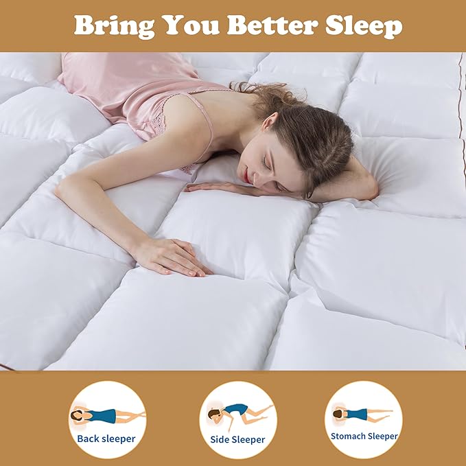 WhatsBedding 3 Inch Memory Foam Mattress Topper Twin Size for Back Pain, 1700GSM Fluffy Shredded Memory Foam Filled Pillow Top, Extra Soft Bed Topper, Thicked Down Alternative-Lined, 39x75in