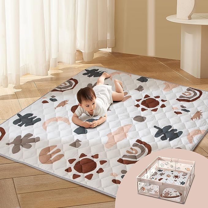 Baby Play Mats for Floor 71"x59" Play Mat for Playpen Thicken Soft Premium Playmats for Babies and Toddlers Machine Washable for Easy Care