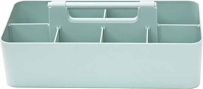 '-Large Portable Caddy, DIY Dividers, 8 Compartments, Office Supplies Organizer, Simple, Portable Basket with Handle Storage Organizer Modern,Endless Multi Use -Made in USA