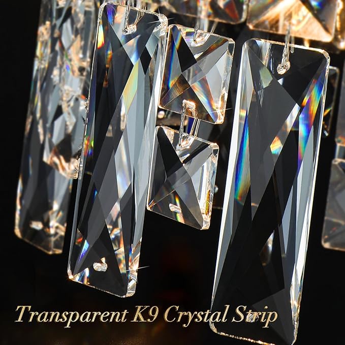 Modern K9 Crystal Pendant Lights Kitchen Island Set of 3,Chrome Chandeliers for Dining Room Light Fixtures Over Table,Hanging Lighting for Kitchen Island Entryway Bathroom BedHead Bedroom