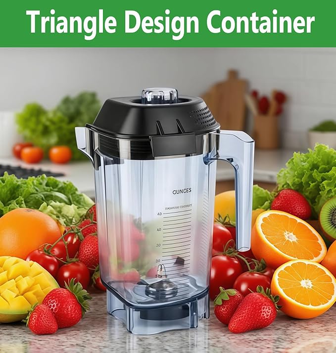 For Vitamix Blender Pitcher 48oz, Upgrade Replacement Pitcher Container Jar Cup for Vitamix Quiet One VM0145 VM0100A 36019 15978 16016 BarBoss Drink Machine Advance Commercial Blender Pitcher