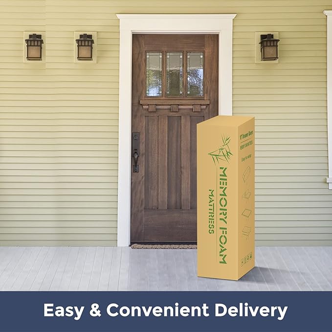 IULULU Full Mattress in a Box, 8 Inch Memory Foam Mattress with Breathable Bamboo Cover, Green Tea Full Size Mattress Made in USA for Cool Sleep, Medium Firm, CertiPUR-US Certified