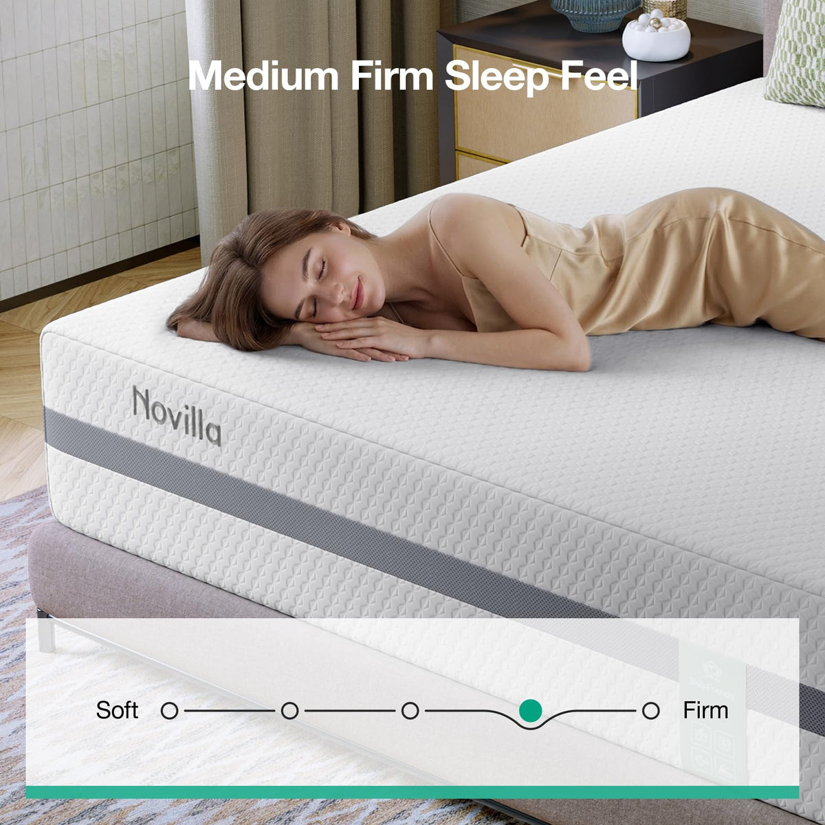 Novilla California King Mattress, 12 Inch NanoGEL™ Memory Foam Mattress