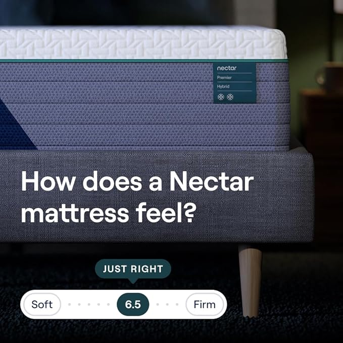 Nectar Premier Hybrid 13” Twin XL Mattress - Medium Firm - Memory Foam & Innerspring Coils - Cooling Upgrade - 2” Pressure Relief Layer - Mattress in a Box - 365-Night Trial & Forever Warranty