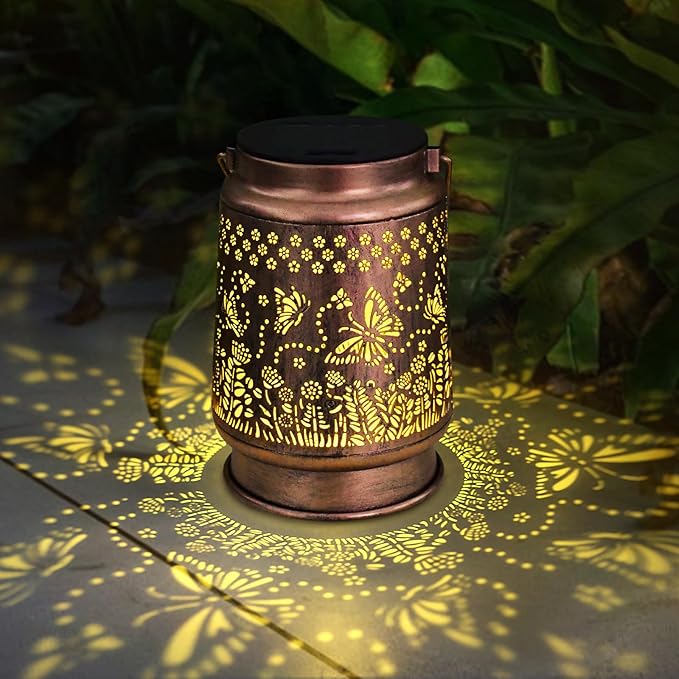Styleonme Butterfly Lover Solar Light, Mother's Day Lantern Gift for Women Mom Grandma Sister, Hanging Image Butterflys Lanterns, Yard Corridor Garden Decor, Thanksgiving Day, Birthday Gifts