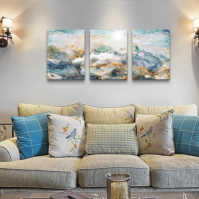 DZRWUBHS Abstract Canvas Wall Art - Large Size Decor for Living Room, Bedroom & Office - 20x28, 3 Piece Set