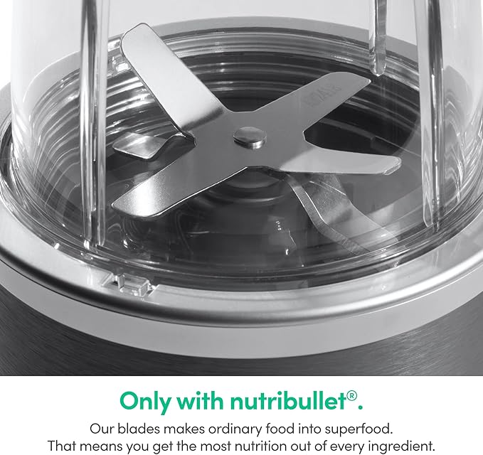 nutribullet Personal Blender for Shakes, Smoothies, Food Prep, and Frozen Blending, 24 Ounces, 600 Watt, Gray, NBR-0601WM