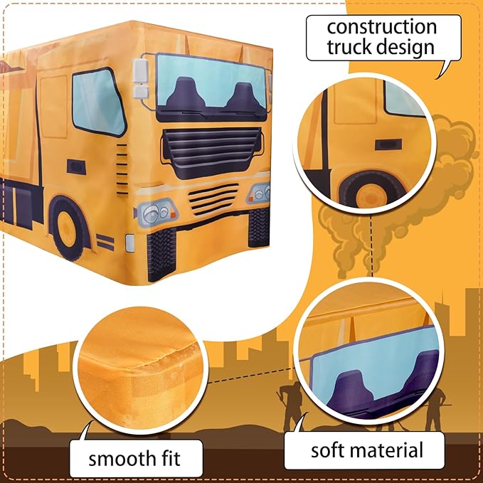 6Ft Construction Vehicle Table Cloth,Construction Birthday Decorations for Kids' Boys' Party Decorations, Baby Shower Birthday Party Supplies