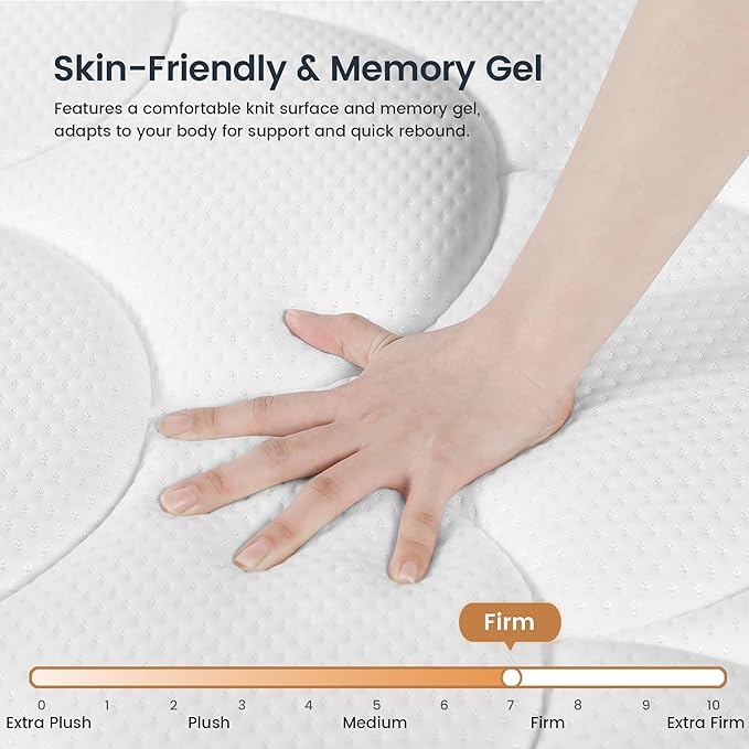 Firm Queen Mattress [New Version], 14 Inch Gel Memory Foam Hybrid Mattress Queen Size Bed in a Box, Pressure & Pain Relief, CertiPUR-US, Individual Pocket Spring, Edge Support
