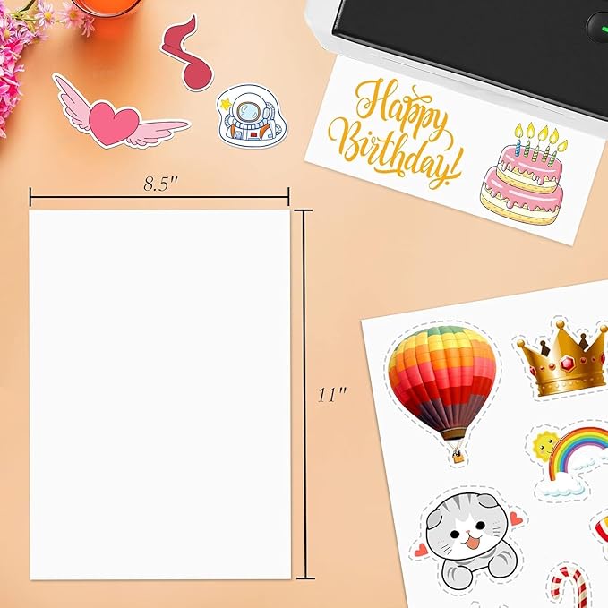 4000 Full Sheets Sticker Paper for Laser & Ink Jet Printers, 8.5" x 11" Full Sheet Address Shipping Label, 4000 Sheets 4000 Labels