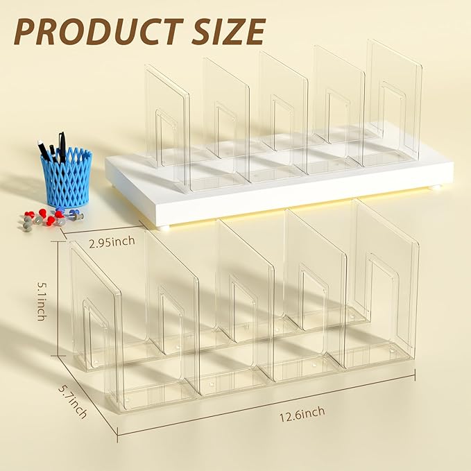 Acrylic Kids Shoe Rack - 2 Pack Clear Shoe Organizer for Toddlers & Children, Space-Saving Nursery Shoe Storage Shelf, Small Baby Shoes Display Rack for Closet/Entryway, for Desk File Book Organizer