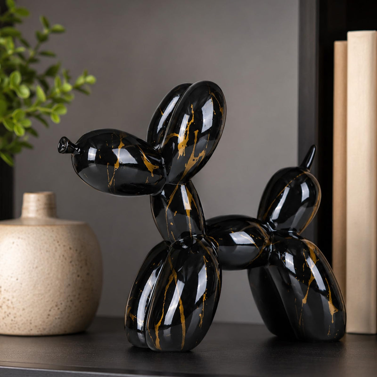 XIAOMAGG Creative Balloon Dog Sculpture Modern Home Decoration Trendy Animal Art Ornaments Collection Figurine Bedroom Living Room Office Desktop Resin Decors