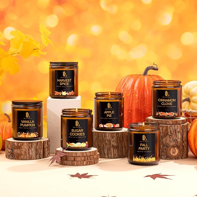 Fall Candle | Sugar Cookies Scented Candle - Autumn Home Decor, 7oz Autumn Soy Candles with 50hr Burn Time, Holiday Thanksgiving Fall Gifts for Women Men