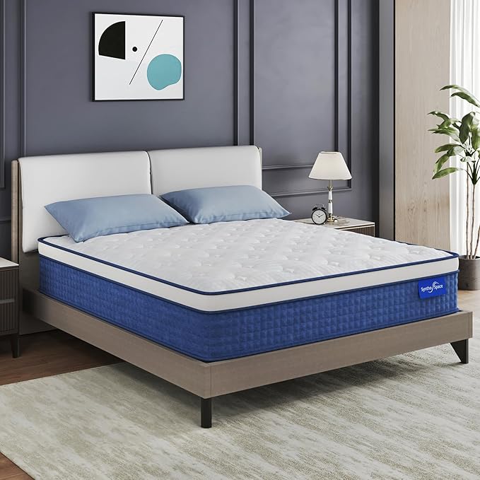 Queen Mattress 12 Inch Hybrid Mattress in a Box, Medium Firmness, Foam and Individual Pocket Springs for Motion Isolation & Pressure Relief, CertiPUR-US Certified, 60" x 80"