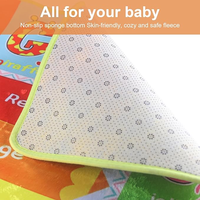 Kids Play Mat for Floor, ABC Playroom Baby Rug 60x80 Non Slip Padded Floor Mats for Kids(Type B)
