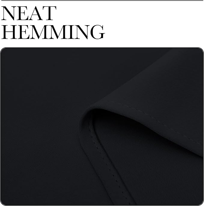 NICETOWN Halloween Thermal Insulated Black Blackout Curtains/Drapes 84 inches Length 2 Panels Set for Living Room, 42 inches Wide, Privacy Sound Reducing Room Darkening Draperies Window Treatment