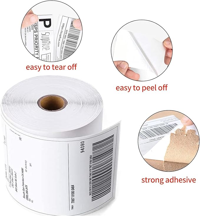 Direct Thermal Labels 4x6-450 Labels/Roll, Thermal Shipping Labels for Zebra 2844 ZP-450 ZP-500 ZP-505,2 Rolls,900 Labels(NOT for DYMO)