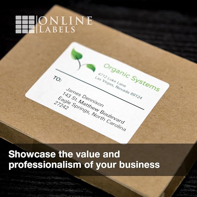 4 x 3 Rectangle Mailing Labels - Permanent, White Matte - Shipping, Wine, Product - Pack of 30,000-5,000 Sheets - Inkjet/Laser Printers - Online Labels