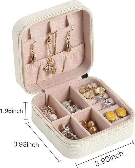 Personalized Jewelry Boxes for Women, Custom Travel Jewelry Case with Name and Birth Flower Month, Portable Jewelry Box Organizer for Mom Birthday Gifts (Customizable)