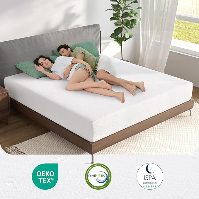 Novilla Twin Mattress, 10 Inch Memory Foam Mattress Twin Size with Comfort Foam for Pressure Relief & Fresh Cool Sleep,Removable Washable Cover,Twin Memory Foam Mattresses, Medium Firm