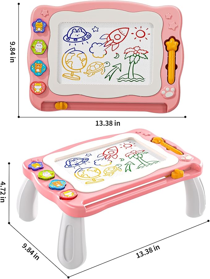 NIPLOOW Magnetic Drawing Board for Kids 3 4 5 6 Years Old Girl Boy, Writing Painting Magnet Doodle Pad Early Educational Learning Kids Toys for Toddlers Birthday