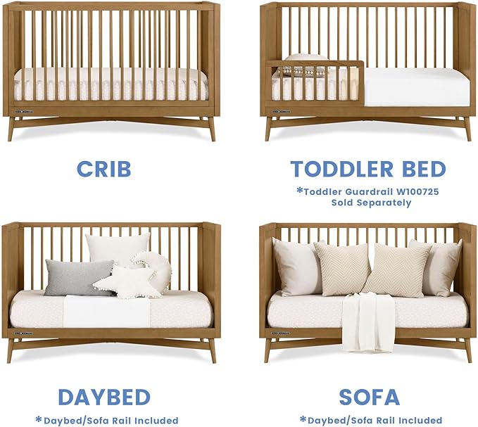 Delta Children Dylan 4-in-1 Convertible Crib, Acorn