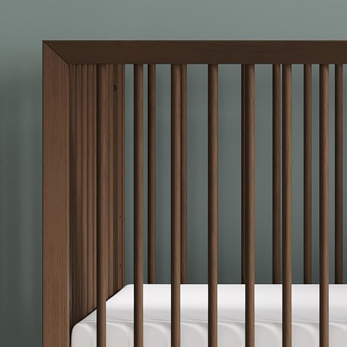 Child Craft Cranbrook 4-in-1 Convertible Crib, Baby Crib Converts to Day Bed, Toddler Bed and Full Size Bed, 3 Adjustable Mattress Positions, Non-Toxic, Baby Safe Finish (Toasted Chestnut)