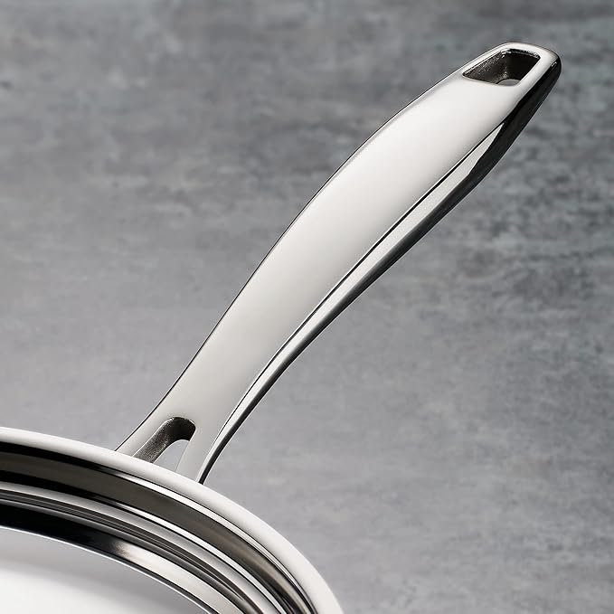 Tramontina Signature Tri-Ply Clad Stainless Steel 2-Quart Sauce Pan with Lid, Induction-Ready, Dishwasher-Safe, NSF-Certified, Made in Brazil