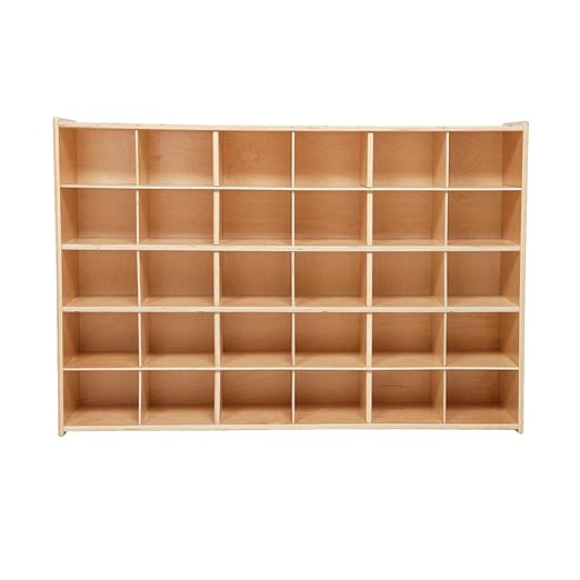 Contender C16039 30 Cube Cubby Storage Organizer Without Trays, Cubby Shelf for Kids Toys, Daycare, Classroom, 47-inch Width
