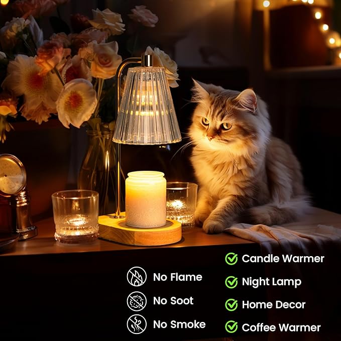 Candle Warmer Lamp with Timer Dimmer, Wax Melt Warmer, Gifts for Mom Women, Housewarming Gifts for New Home