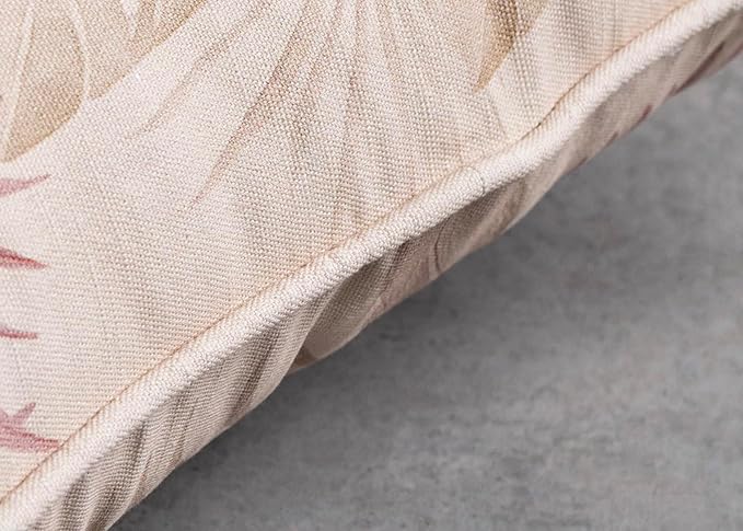 Maison d' Hermine Decorative Pillow Covers 18 x 18 Inch Square 100% Cotton Throw Pillow Covers with Invisible Zipper Cushion Case for Living Room Couch, Chair, Sofas, Bedroom, Home (Creole - Beige)