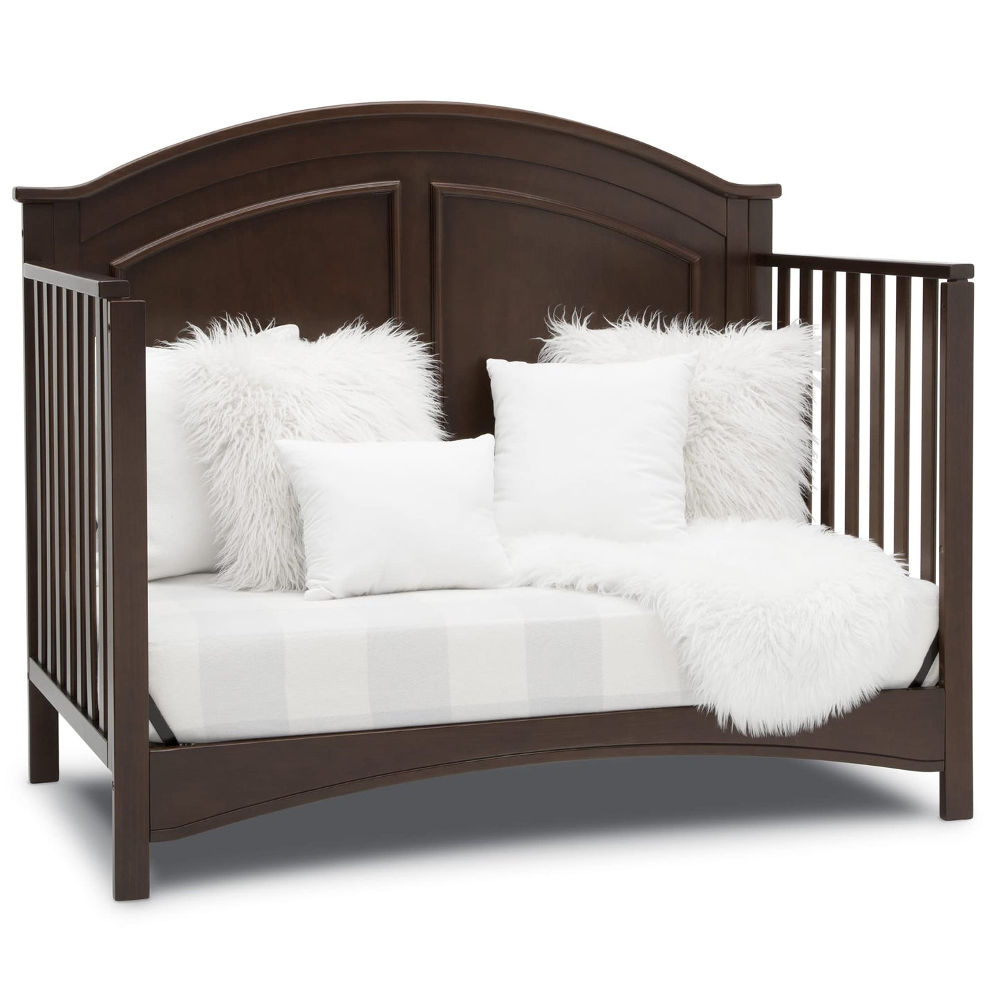 Delta Children Perry 6-in-1 Convertible Crib - Greenguard Gold Certified, Walnut Espresso