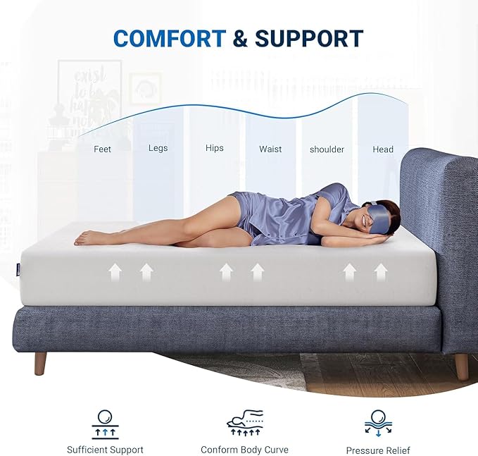 Avenco King Size Mattress, 12 Inch King Memory Foam Mattress in a Box for Comfort Sleep & Pain Relief, CertiPUR-US Certified King Mattresses Firm